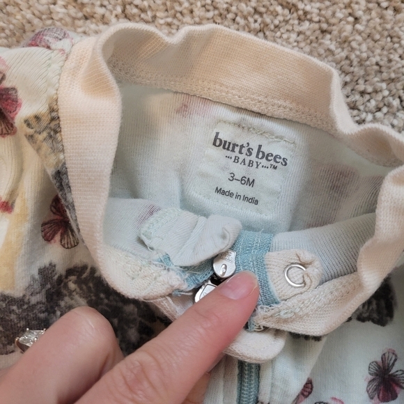 Burt's Bees Baby Ostrid Bird Pajamas Size 3-6 Months - Picture 3 of 5